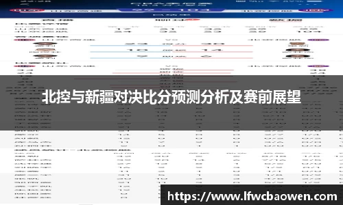北控与新疆对决比分预测分析及赛前展望